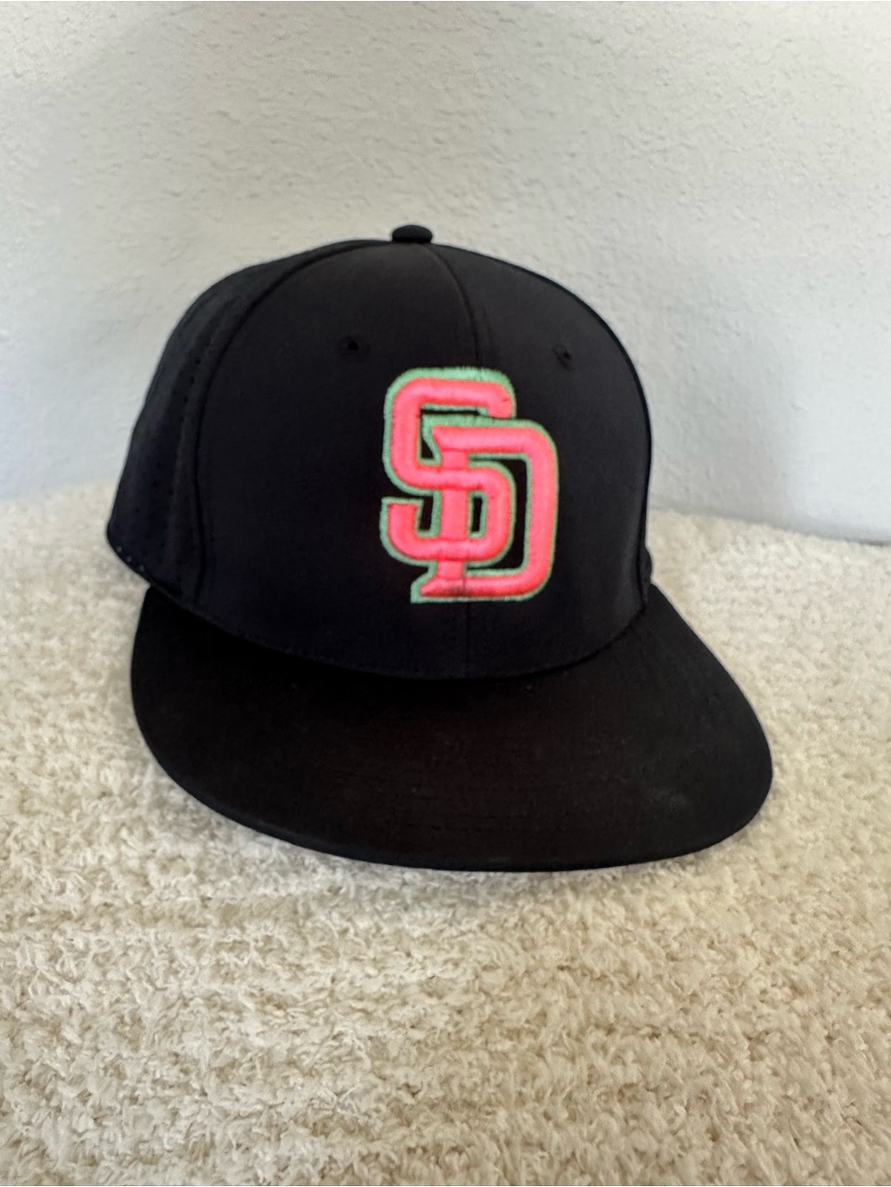 The Game Black Hat with Pink & Green SD Logo